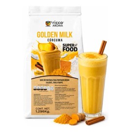 Golden Milk Cúrcuma Frappé, Malteadas-1.2 Kg- Ricco Aroma