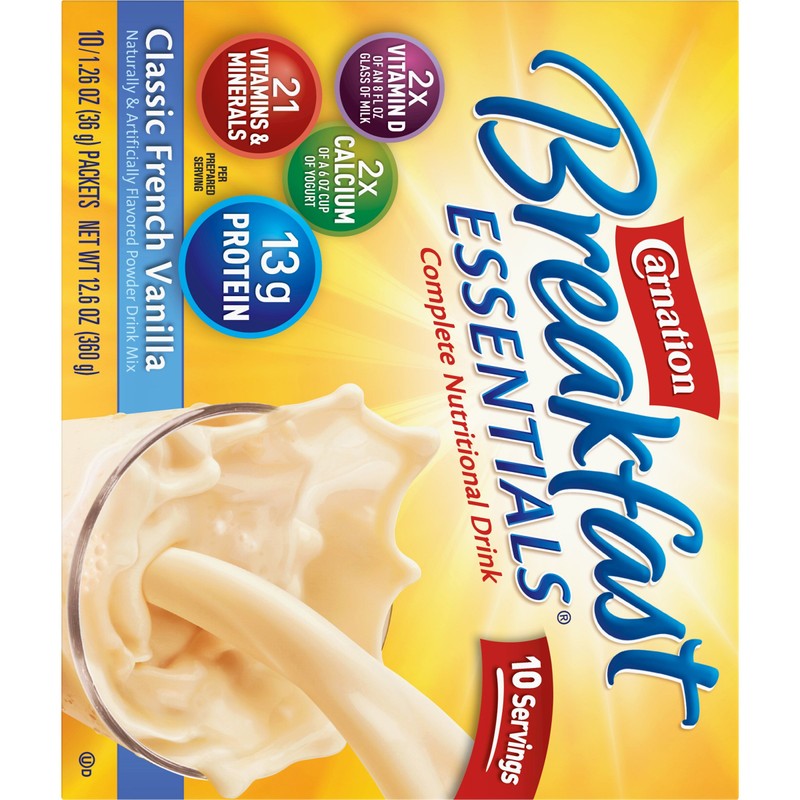 Carnation Breakfast Essentials Instant Breakfast Classic French Vanilla 10ct 2