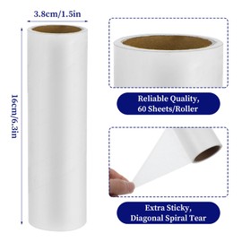 Lint Roller Refills 10 Pack Extra Sticky Lint Remover Refills Compatible with 6.3 Inch Wide Lint Roller Replacement Refill for Pet Hair, Clothes, Floor