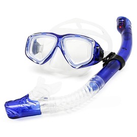 EnzoDate Optical Diving Gear Kit Myopia Snorkel Set, Different Strength for Each Eye, Nearsighted Dry Top Scuba Mask