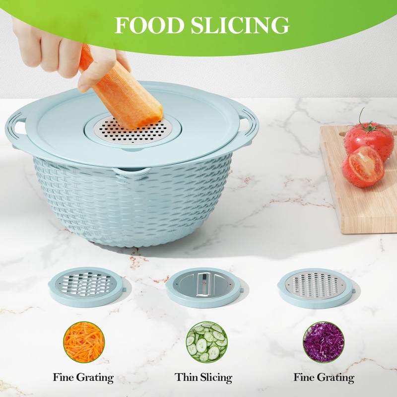 4-1 Colander with Bowl Set - Strainers for Kitchen, Food
