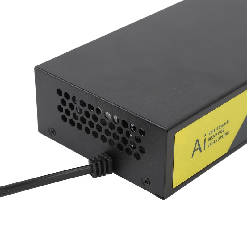 AI POE Switch 8 POE Ports and 2 Uplink 100Mbps