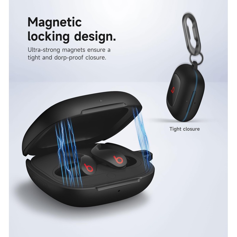 SURITCH Case Compatible with Beats Fit Pro Earbuds, Shock-Absorbing Protective