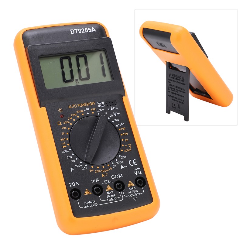 DT9205A Multimeter Digital Universal Meter Multifunctional Electrical Tester with High