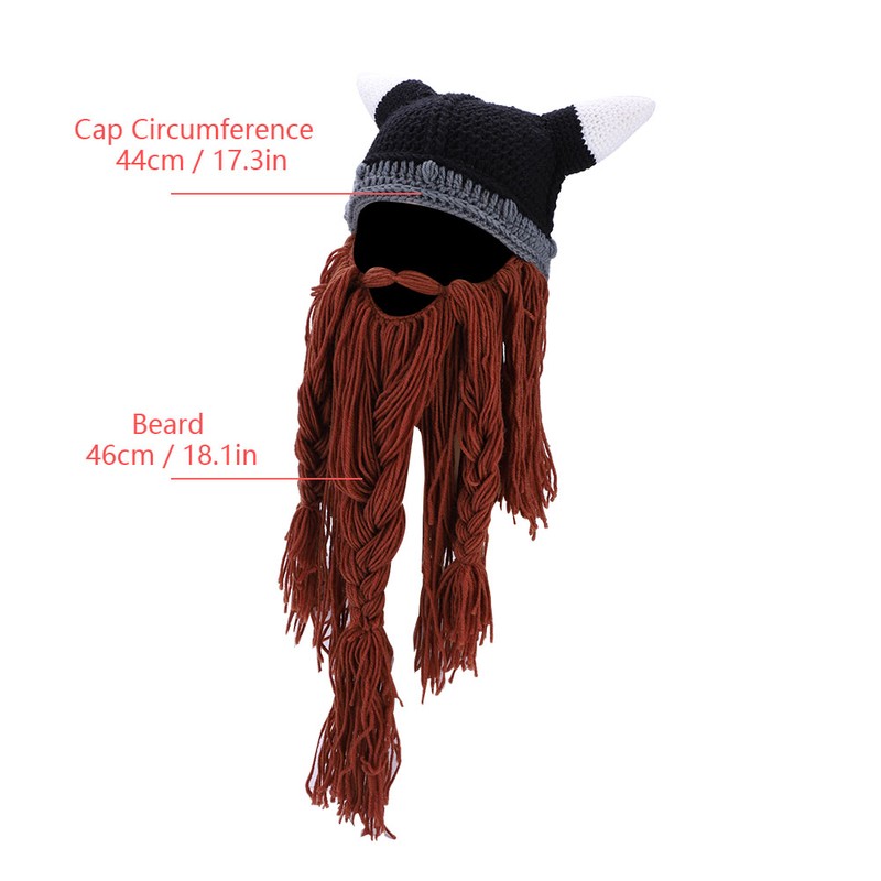 Winter Warm Pirate Horn Style Knitted Crochet Slouch Baggy Beret