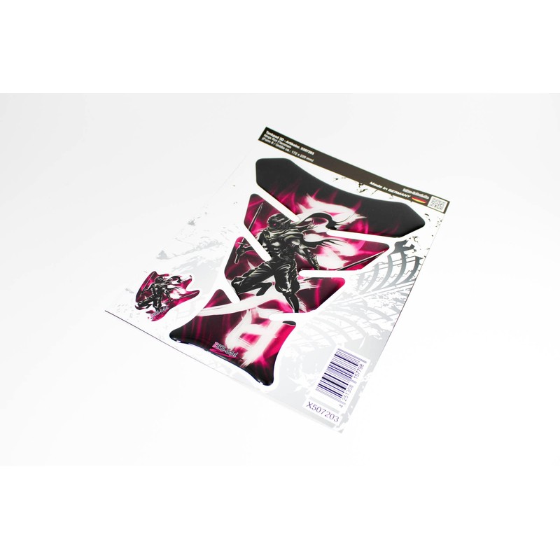 BIKE-label Tank Pad 3D Motorcycle Ninja Pink Compatible for Honda