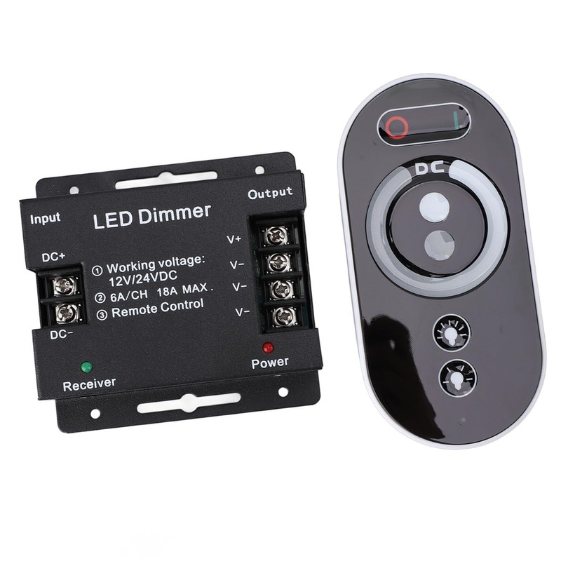 LED Light Strip Dimmer Switch DC 12V 24V 18A RF