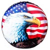 Spare Tire Cover, Wheel Cover with American Flag Eagle Waterproof