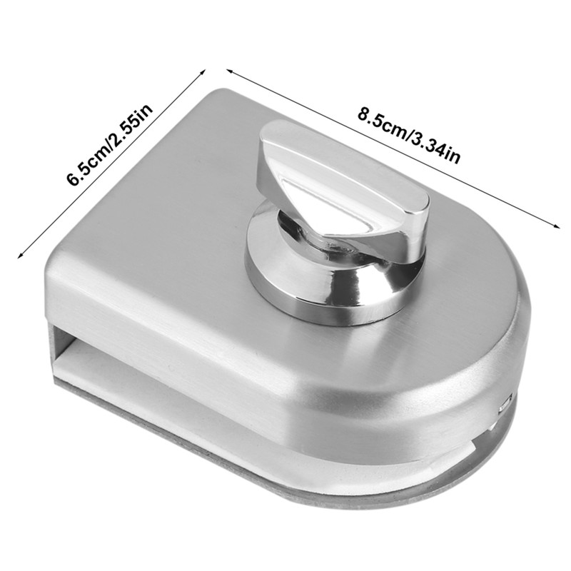 Stainless Steel 10~12mm Glass Door Lock Rotary Knob Open/Close Home