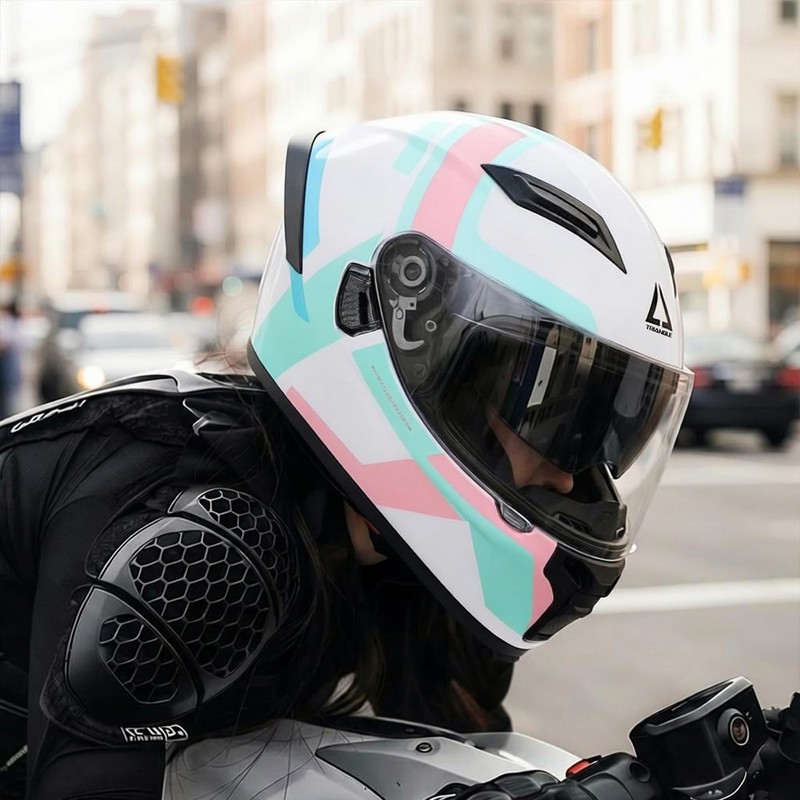 TRIANGLE Motorcycle Helmets Full face Helmet for Adults Men and