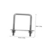 iplusmile 4pcs U-Shaped Square Clamp Stainless Steel U-Bolts for Secure