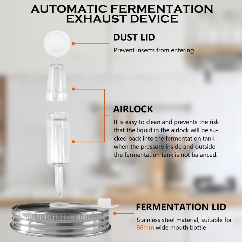 Artcome 32 PC Fermenting Airlock Lids Kit Set - Fermentation