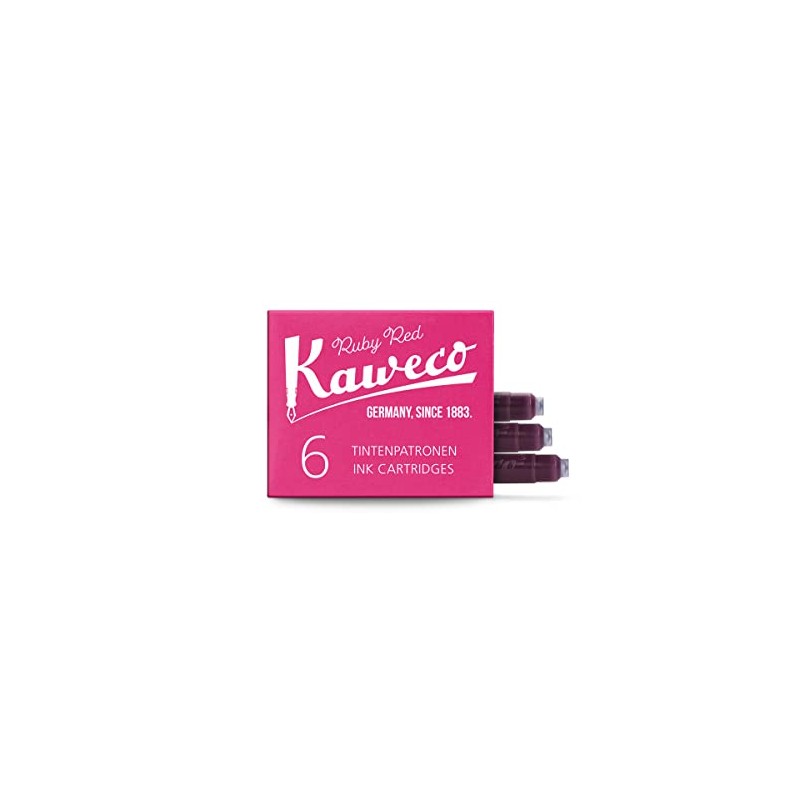 Kaweco Fountain Pen Ink Cartridges Ruby Red Pack of 6