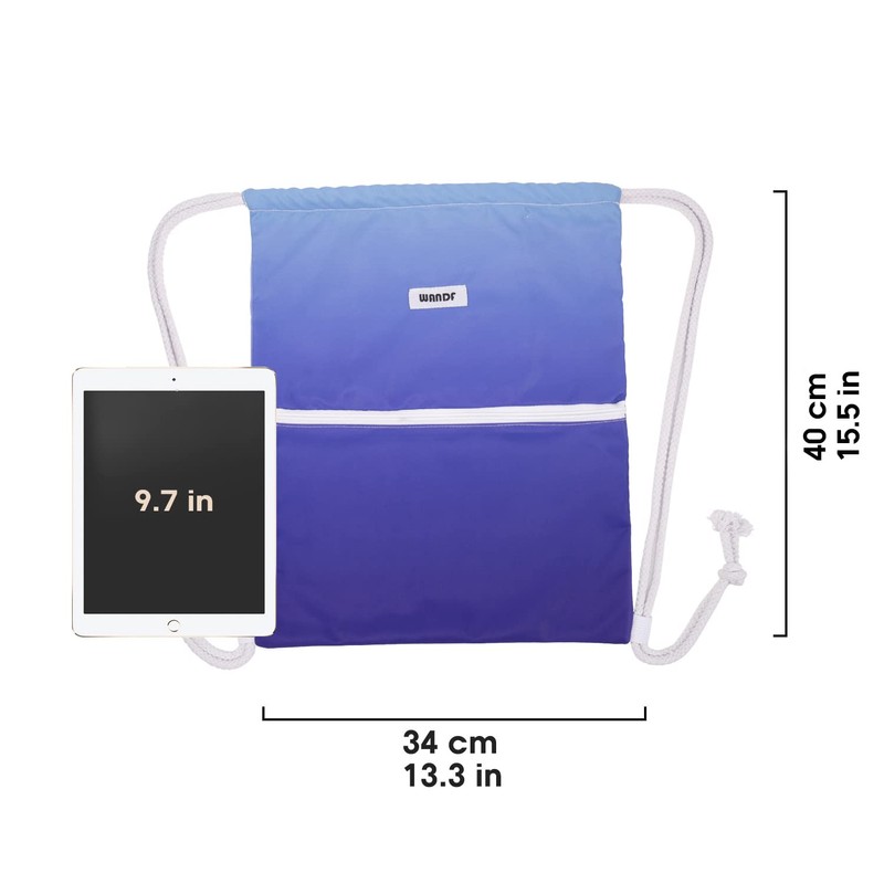 WANDF Drawstring Backpack String Bag Sackpack Cinch Water Resistant Nylon