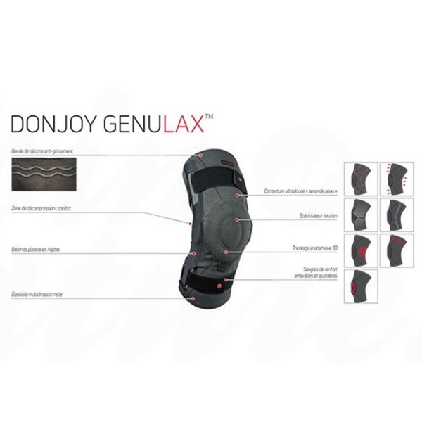 Donjoy Enovis Genulax Donjoy Genouillère de contention élastique renforcée, 6