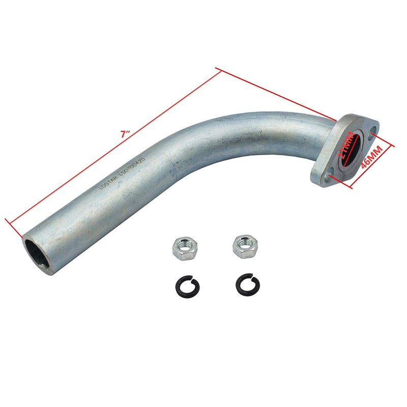LOSTAR Exhaust Pipe Compatible with Predator 212cc GX160 GX200 Go