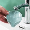 Leaf Shaped Drain Soap Dish Holder, 6pcs/set Self Draining Soap