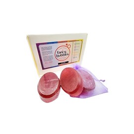 Fancy Bubbles Artisanal Floral Soap Line - Glycerin-based soaps Made in Brazil (Pack of 3, Lavender)
