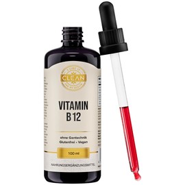 I-like-it-Clean® - Vitamin B12 Tropfen - (100 ml) - Synergistische Formel bestehend aus den aktiven Formen Methyl- & Adenosylcobalamin - ohne Alkohol, vegan, laborgeprüft - in Deutschland produziert