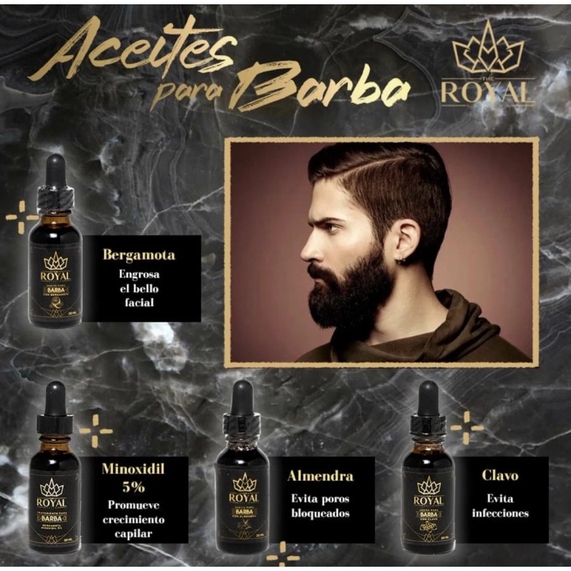 Aceites Para El Cuidado De Cabello, Barba Y Bigote Theroyal