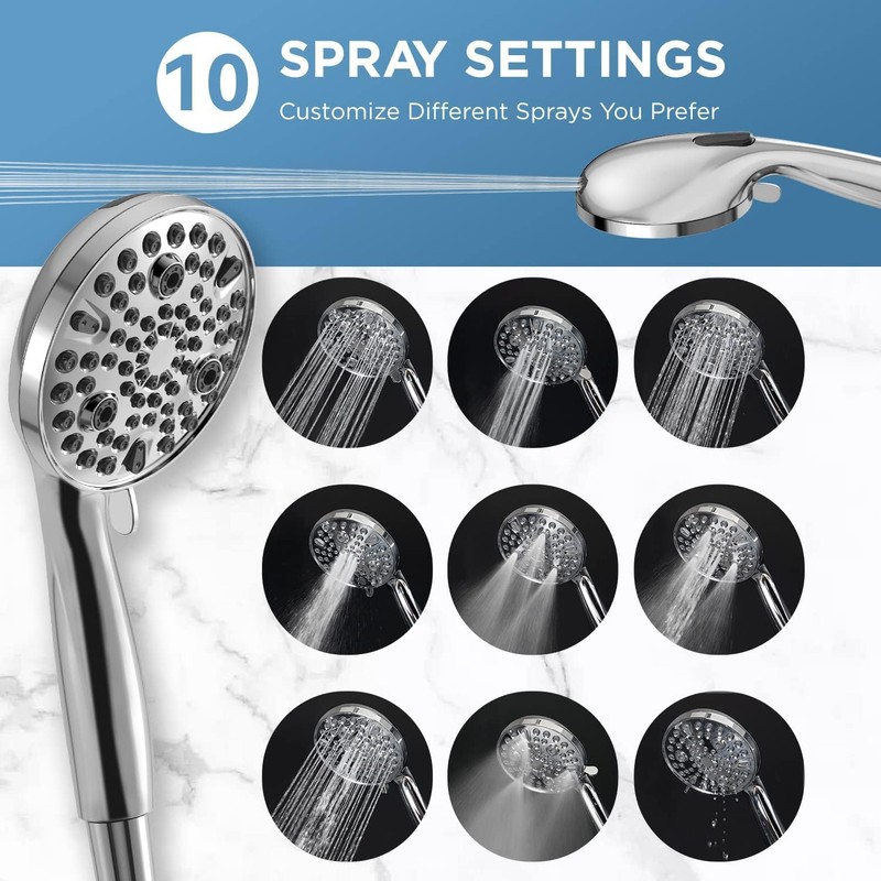 Dual Handheld Shower Head Combo, 2-in-1 Rain Shower Heads System