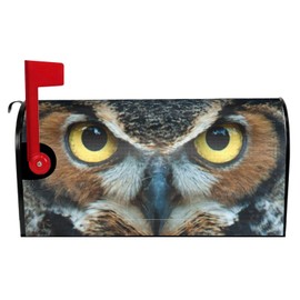 Duduho Bald Owl Mailbox Cover Magnetic American Eagle Mailbox Wraps Post Box Cover Décor 25.5x21 in