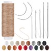 Ftyiwu Waxed Thread, Upholstery Needle and Thread 32 Yards with