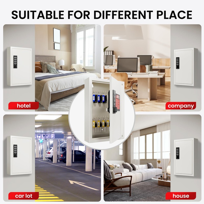 Grimtron 40 Keys Electronic Key Lock Box for Keys with