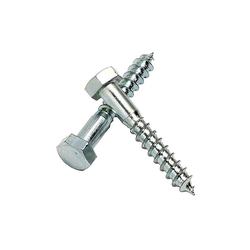 M12 x 40 Coach Screws Zinc Pack of 4