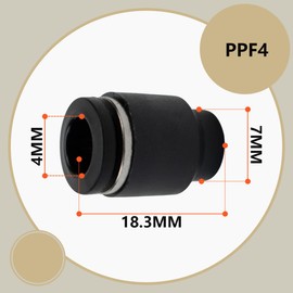 Bwintech 10 pieces 4 mm hose AD push-to-connect pneumatic cap plug fitting (PPF4)