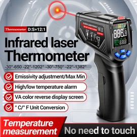 Infrared Laser Thermometer High Low Temperature Alarm High Accuracy Non Contact Industrial Thermometer