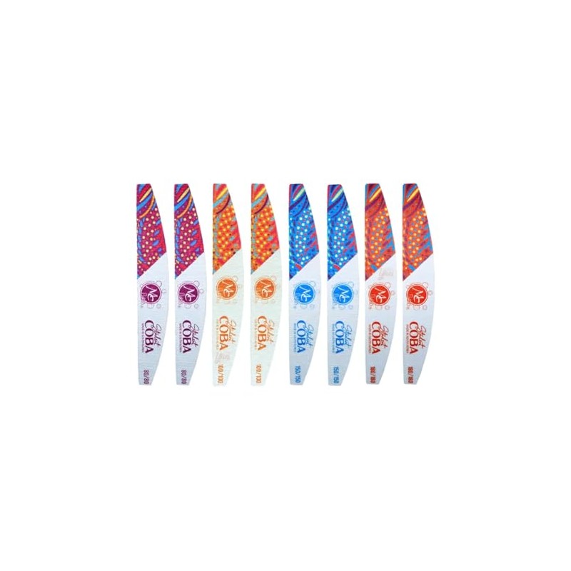 Limas para Uñas Acrílicas Studex COBA, Set de 8 Piezas,
