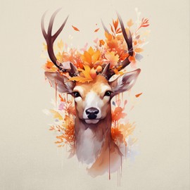 Shirtracer - Apron - Compatible with Oktoberfest Party Cooking Apron - Deer Antlers Deer Antlers Deer Motif Gift Hunter Hunting, 01 natural white