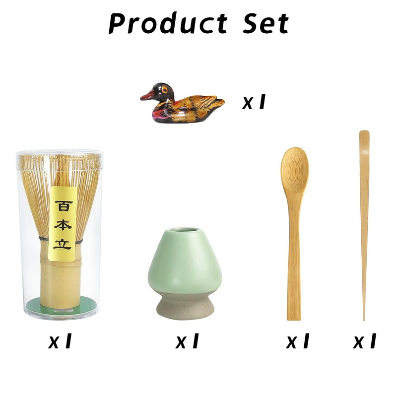 Artcome 5 Pcs Japanese Matcha Tea Set, Matcha Whisk, Traditional