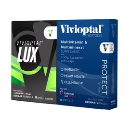 Vivioptal for Men, 30 Softgels + Vivioptal Lux, 60 Softgels, Multivitamin & Multimineral, Gluten Free, German Formula