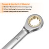 sourcing map 2pcs Ratchet Combination Spanner Metric, 17mm, 12 Point