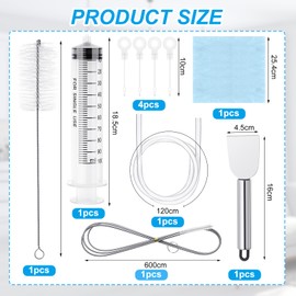 10 Pieces Fridge Cleaning Tool Set, Reusable Fridge Drain Hole, Drain Hole Remover with a Washcloth, Fridge Hole Blockage Remover for Bathroom Drain Holes