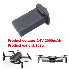sea jump 2PCS 7.4V 2000mAh Battery with 2PCS USB Charging Cable for HS360S Aerial Four Axis Aircraft, RC Drone Spare Battery Parts