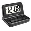 Westclox LCD Digital Bedside Alarm Clock with White Backlit Display