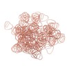 100Pcs Heart Shaped Paper Clips Iron Decorative Paperclips Set with