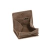 Leather Boxed Style wallet with Flower print and large coin
