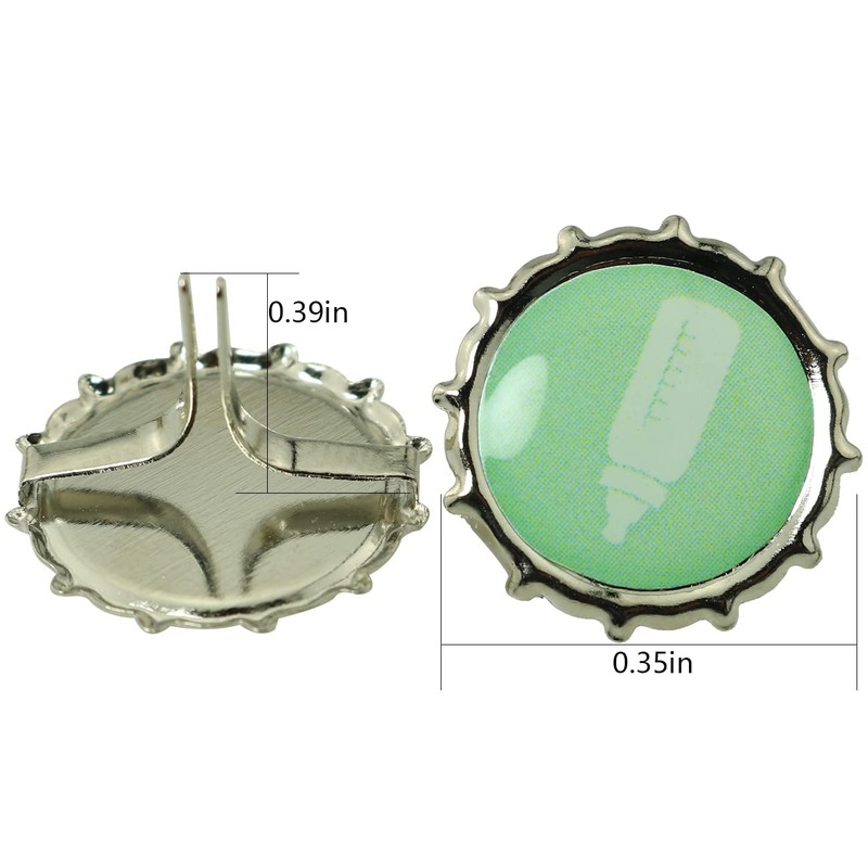 Paper Fasteners FMHXG 50pcs 9mm Round Mixed Pattern Brads Metal