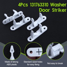 GOLD DEER 4 Pack 131763310 Washer Door Striker Replacement with Storage Box for Frigidaire Kenmore Washing Machine, Replaces 131763340,PS2378364, 134456602,1564512,134456640, AH2378364,AP4508273,White