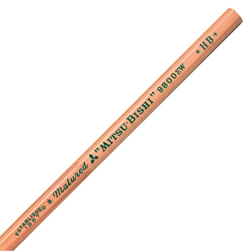 Mitsubishi Pencil K9800EWHB Recycled Pencils, 9800EW HB, 1 Dozen