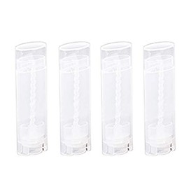 CTKcom 100 Pcs Oval Lip Balm Tubes With Lids, Empty Plastic Containers 5ml 5Gram, 100Pcs (Clear)