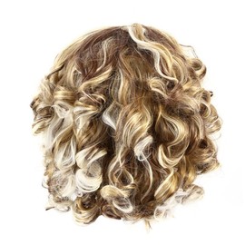 FOMIYES Short Curly Hair Wig Big Wave Wig Stretchable Skin-friendly Party Wedding Accessory