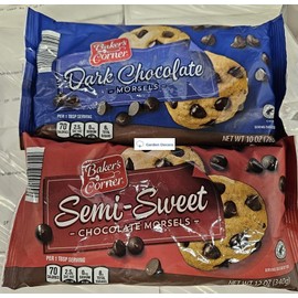 Generic Baker’s Corner Dark & Semi-Sweet Chocolate Morsels (Two Bags)
