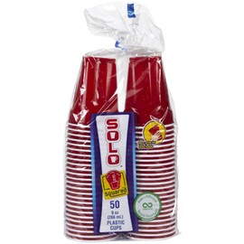Solo Party Cups, Red - 9 oz - 50 ct