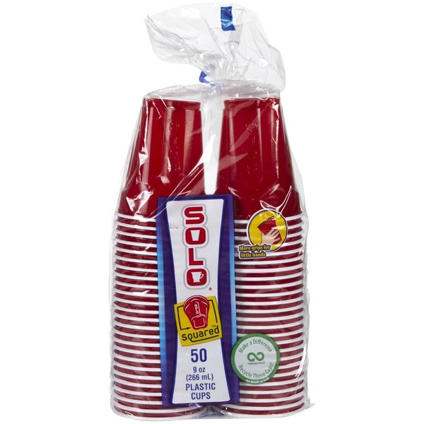 Solo Party Cups, Red - 9 oz - 50 ct