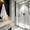 2Pcs Gold Soap Dish for Shower Creative Hanging Drain Rack,